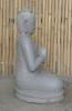 Product image 5 of the product “Seated Buddha made of Riverstone in Dharmachakra gesture of wheel of the teaching of the Dharma, H. 83cm. There is a stone eye on the left shoulder. ”